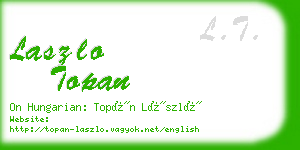 laszlo topan business card